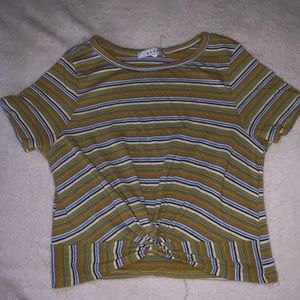 Striped Cropped Tee